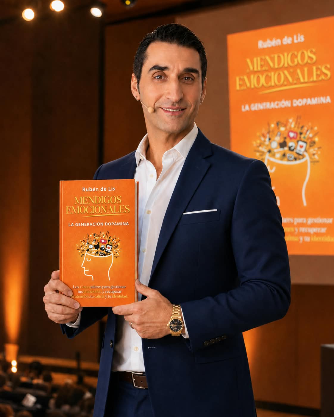 Rubén de Lis con su libro Mendigos Emocionales